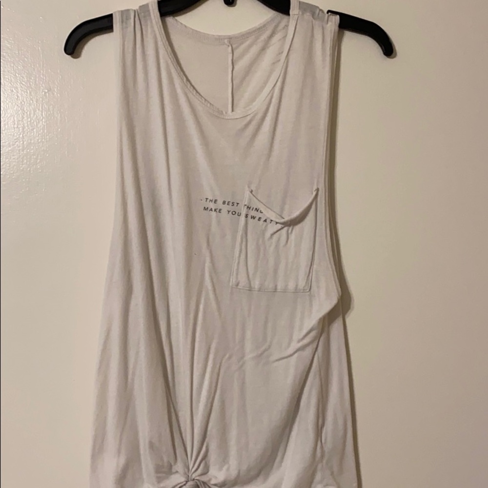 Tank top with front pocket